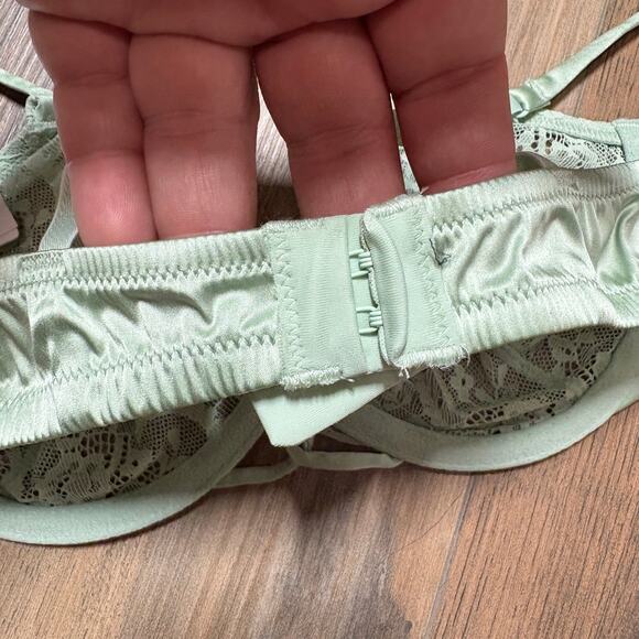 & Other Stories Womens Size 34A Underwired Lace Bra Mint Green Adjustable Straps - Picture 5 of 11